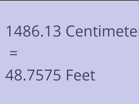 1486.13 CM TO FEET