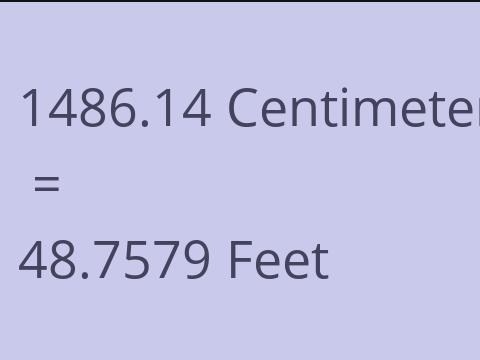 1486.14 CM TO FEET