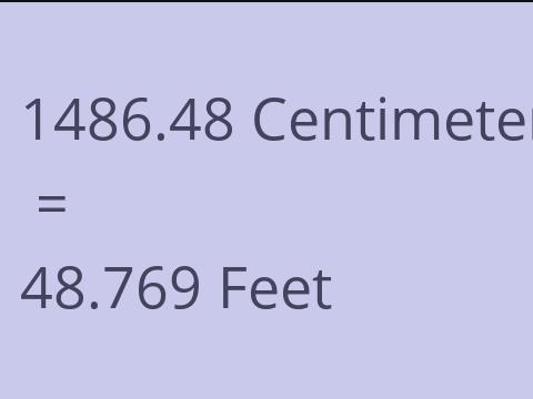 1486.48 CM TO FEET