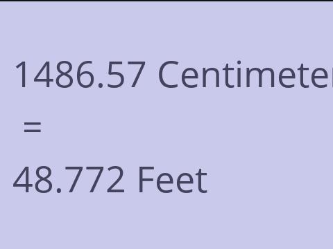 1486.57 CM TO FEET