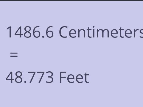 1486.6 CM TO FEET