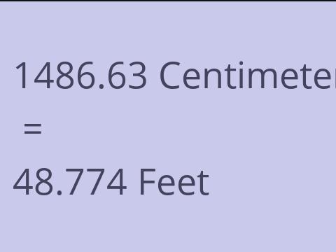 1486.63 CM TO FEET