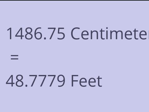 1486.75 CM TO FEET