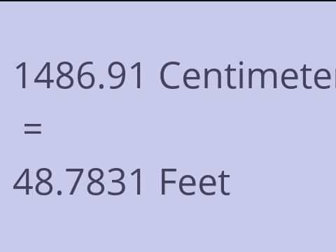 1486.91 CM TO FEET