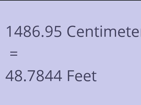 1486.95 CM TO FEET