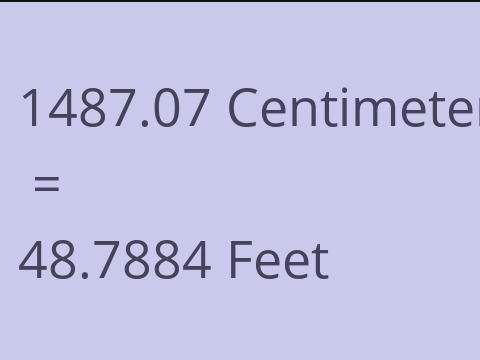 1487.07 CM TO FEET