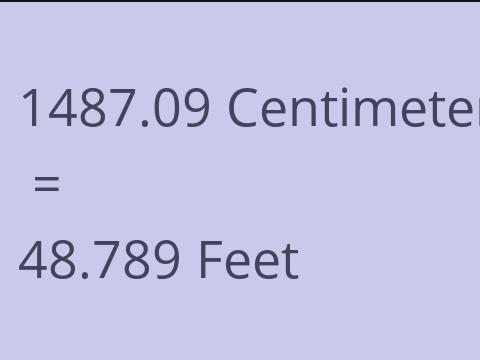 1487.09 CM TO FEET