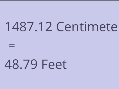 1487.12 CM TO FEET