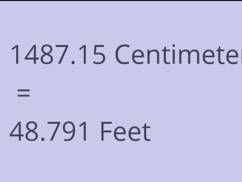 1487.15 CM TO FEET