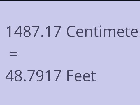 1487.17 CM TO FEET