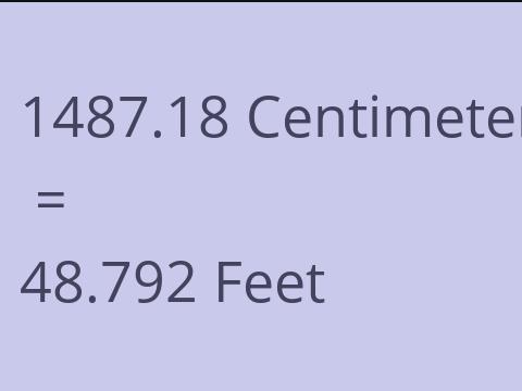 1487.18 CM TO FEET