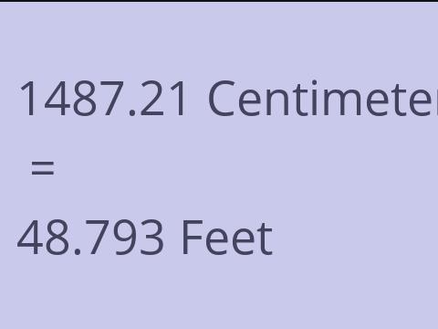 1487.21 CM TO FEET