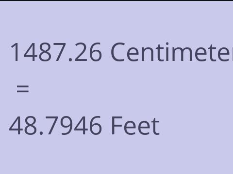 1487.26 CM TO FEET