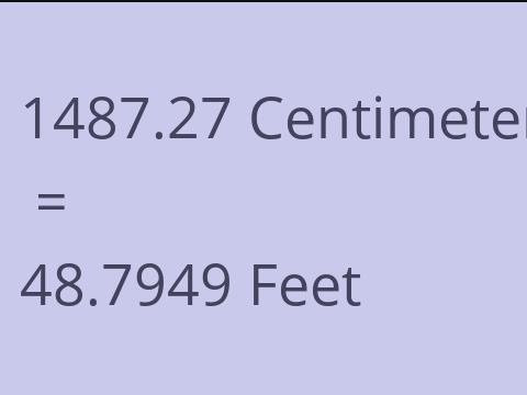 1487.27 CM TO FEET