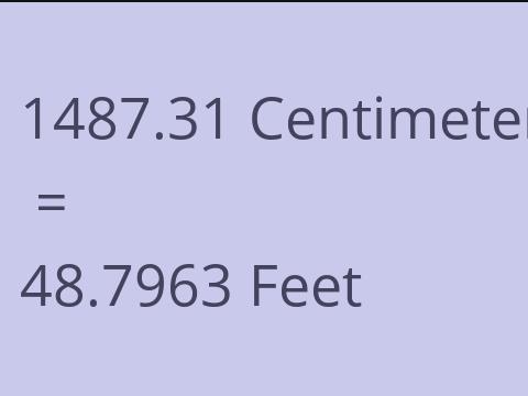 1487.31 CM TO FEET