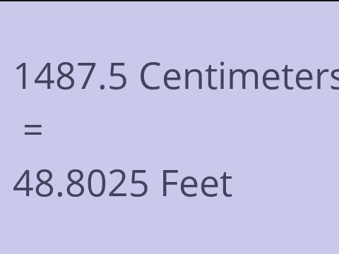 1487.5 CM TO FEET