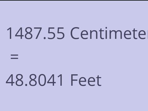 1487.55 CM TO FEET