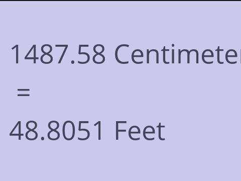 1487.58 CM TO FEET