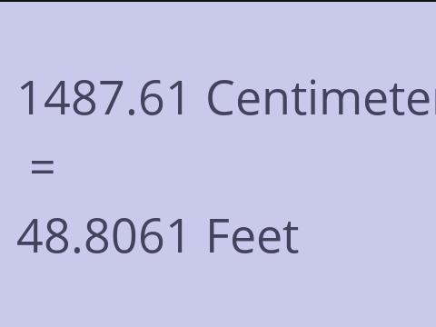 1487.61 CM TO FEET