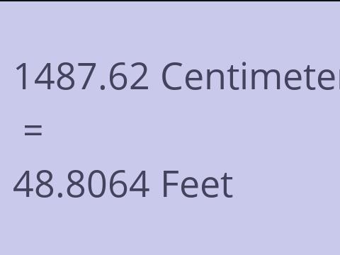 1487.62 CM TO FEET