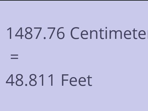 1487.76 CM TO FEET