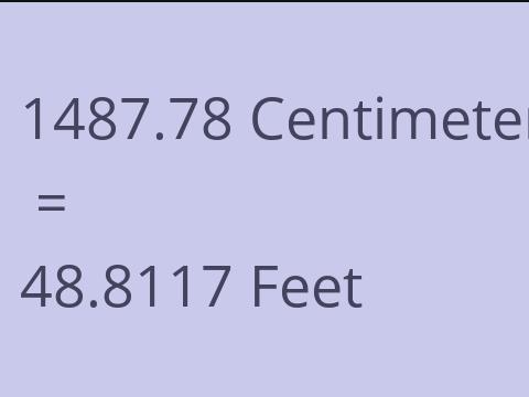 1487.78 CM TO FEET