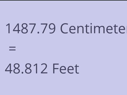 1487.79 CM TO FEET