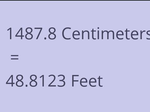 1487.8 CM TO FEET