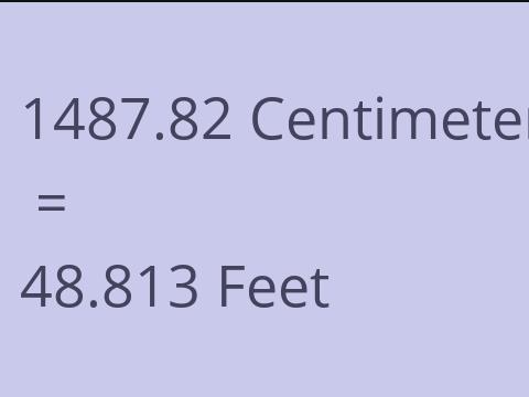 1487.82 CM TO FEET