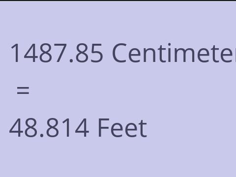 1487.85 CM TO FEET