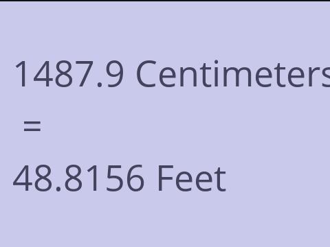 1487.9 CM TO FEET