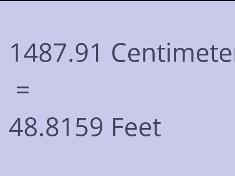 1487.91 CM TO FEET