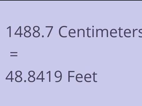 1488.7 CM TO FEET