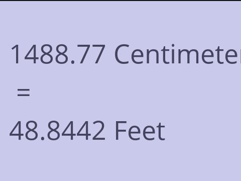 1488.77 CM TO FEET