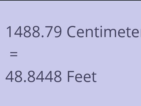 1488.79 CM TO FEET