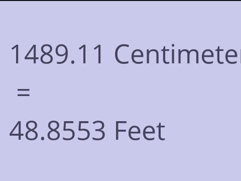 1489.11 CM TO FEET