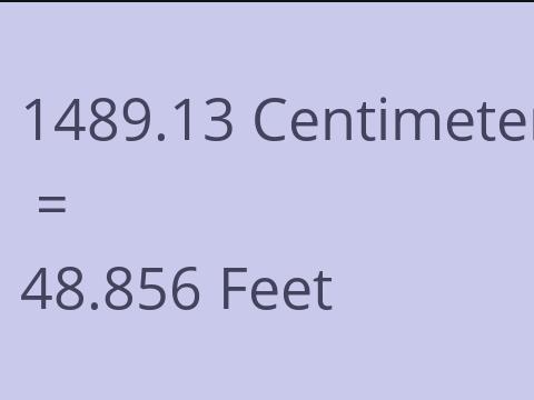 1489.13 CM TO FEET