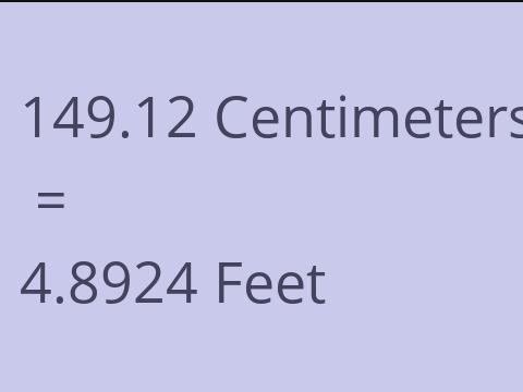 149.12 CM TO FEET