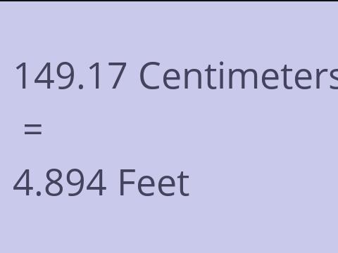 149.17 CM TO FEET