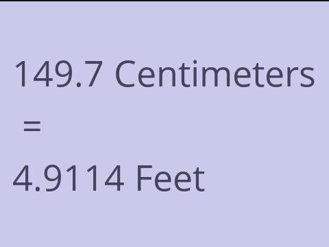 149.7 CM TO FEET