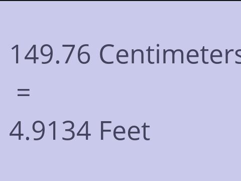 149.76 CM TO FEET