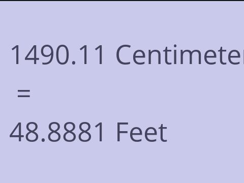 1490.11 CM TO FEET