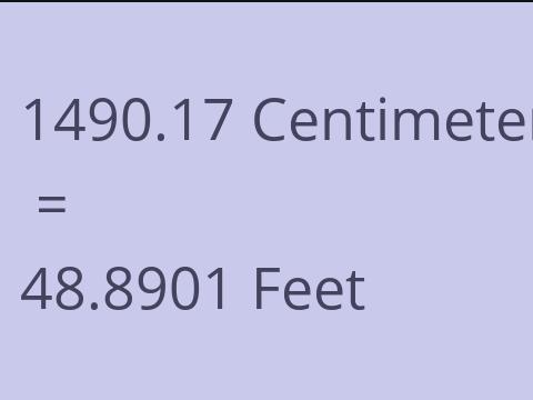 1490.17 CM TO FEET