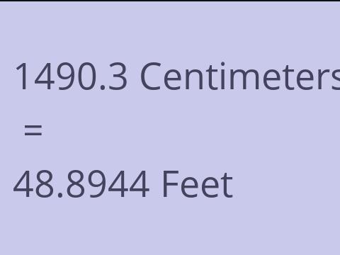 1490.3 CM TO FEET