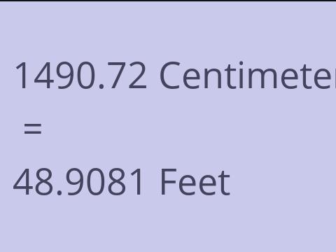 1490.72 CM TO FEET