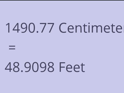 1490.77 CM TO FEET