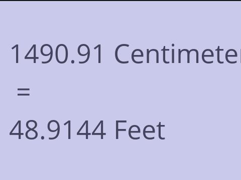 1490.91 CM TO FEET