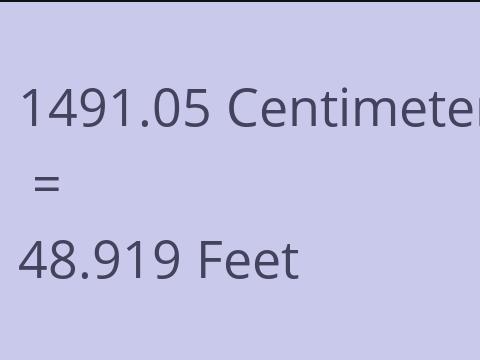 1491.05 CM TO FEET