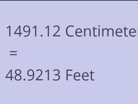 1491.12 CM TO FEET