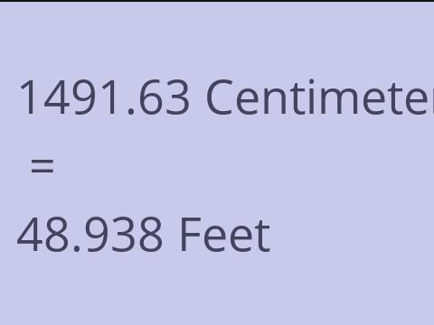 1491.63 CM TO FEET